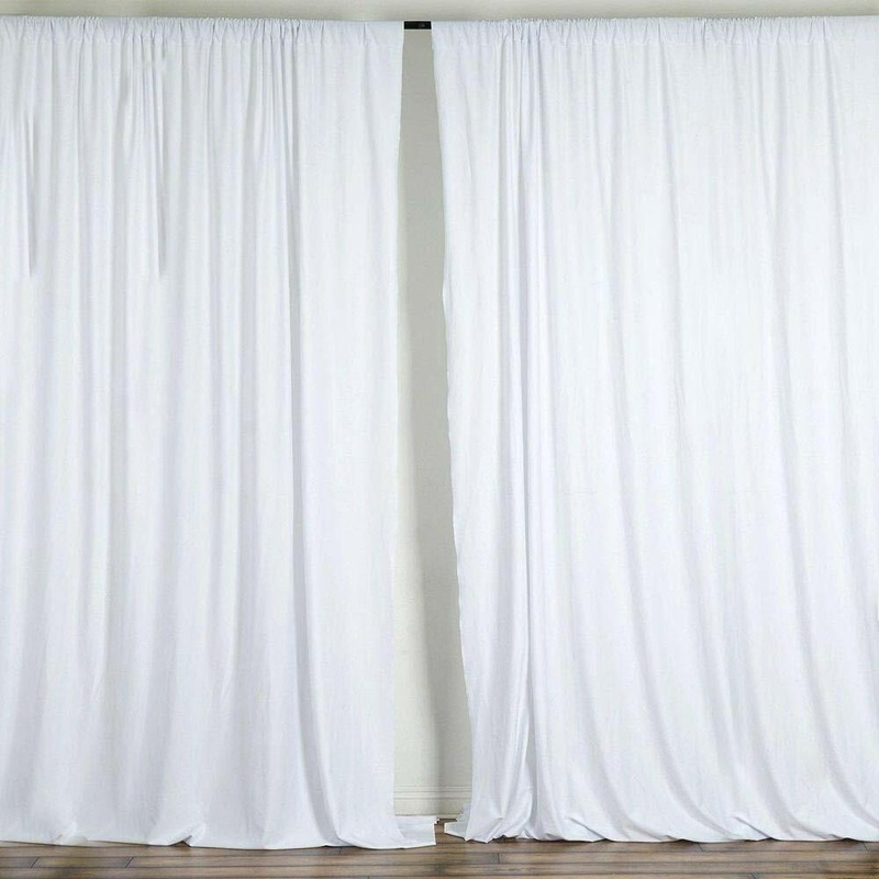Polyester Backdrop Drapes Curtains Panels w/ Rod Pockets-Wedding Ceremony Party gallery