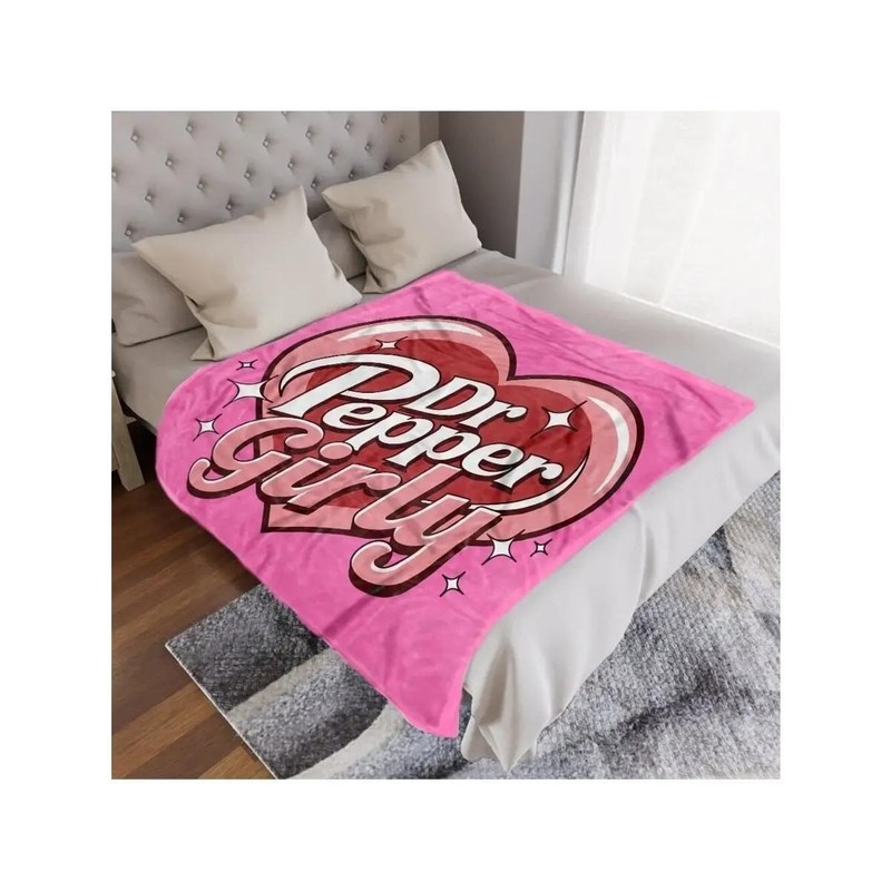 Dr. Pepper Soft Flannel Throw Blanket - Cozy Warm for Couch Bed Office Travel gallery
