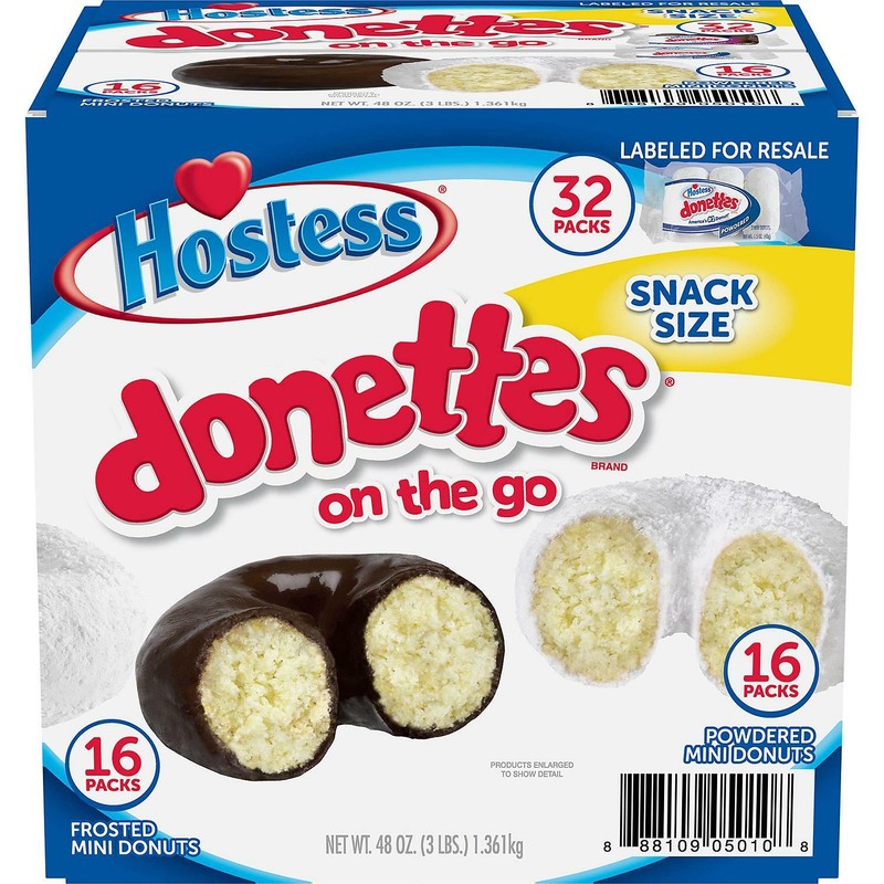 Hostess Mini Powered Donettes and Frosted Chocolate Mini Donettes 32 CT 48 OZ gallery