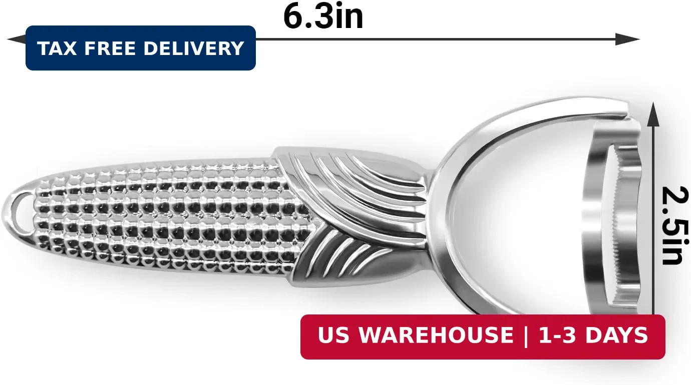 Corn Stripper Tool, Stainless Steel Corn Peeler - Easy to Use Manual Tool for Co gallery