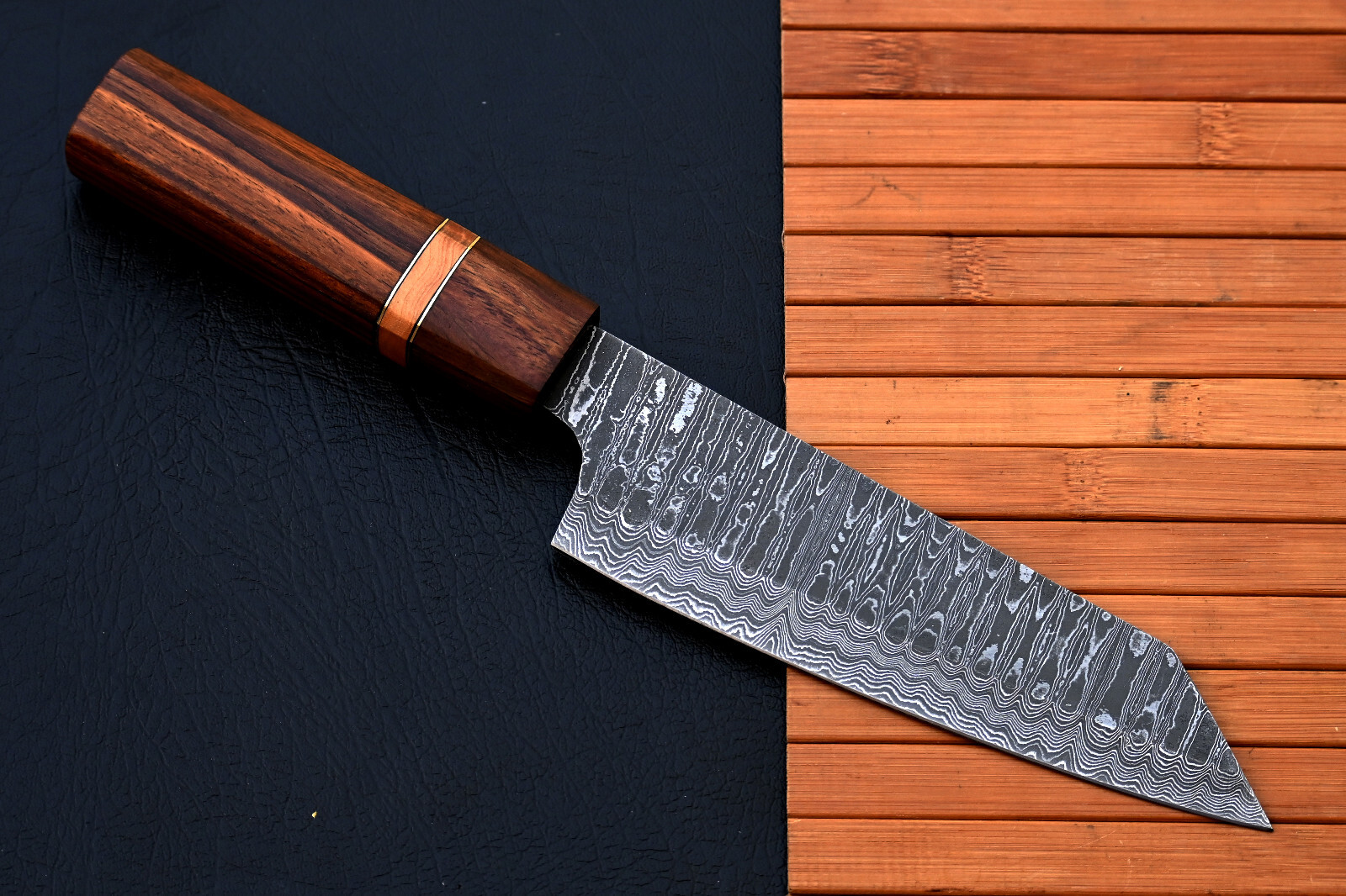 CUSTOM HANDMADE FORGED DAMASCUS STEEL CHEF KNIFE KITCHEN KNIFE WOOD HANDLE 2735 gallery