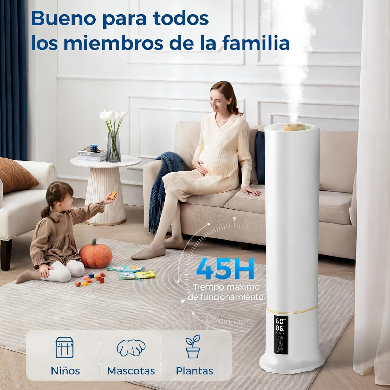 2.4gal/9L Humidifiers for Bedroom 24dB Quiet Humidifier W/ Remote Control gallery