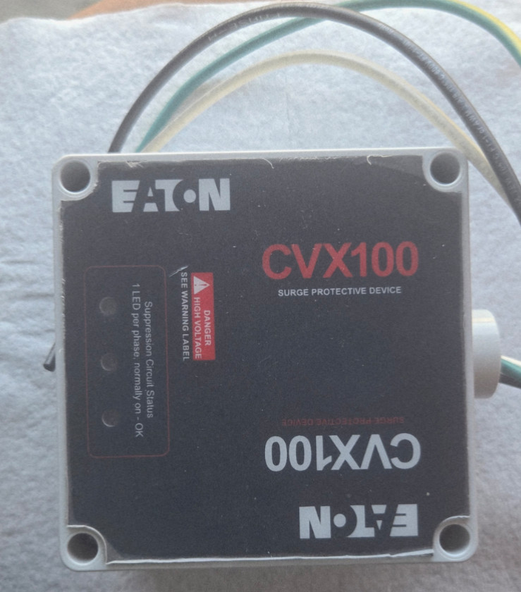 EATON Surge CVX100 Protection Device Three Phase 240V AC Delta 1200V 1800V gallery
