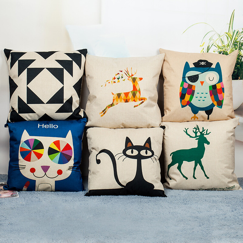 50Pcs 16" Upgraded Linen Sublimation Blank Pillow Case Cushion Cover DIY Printed gallery