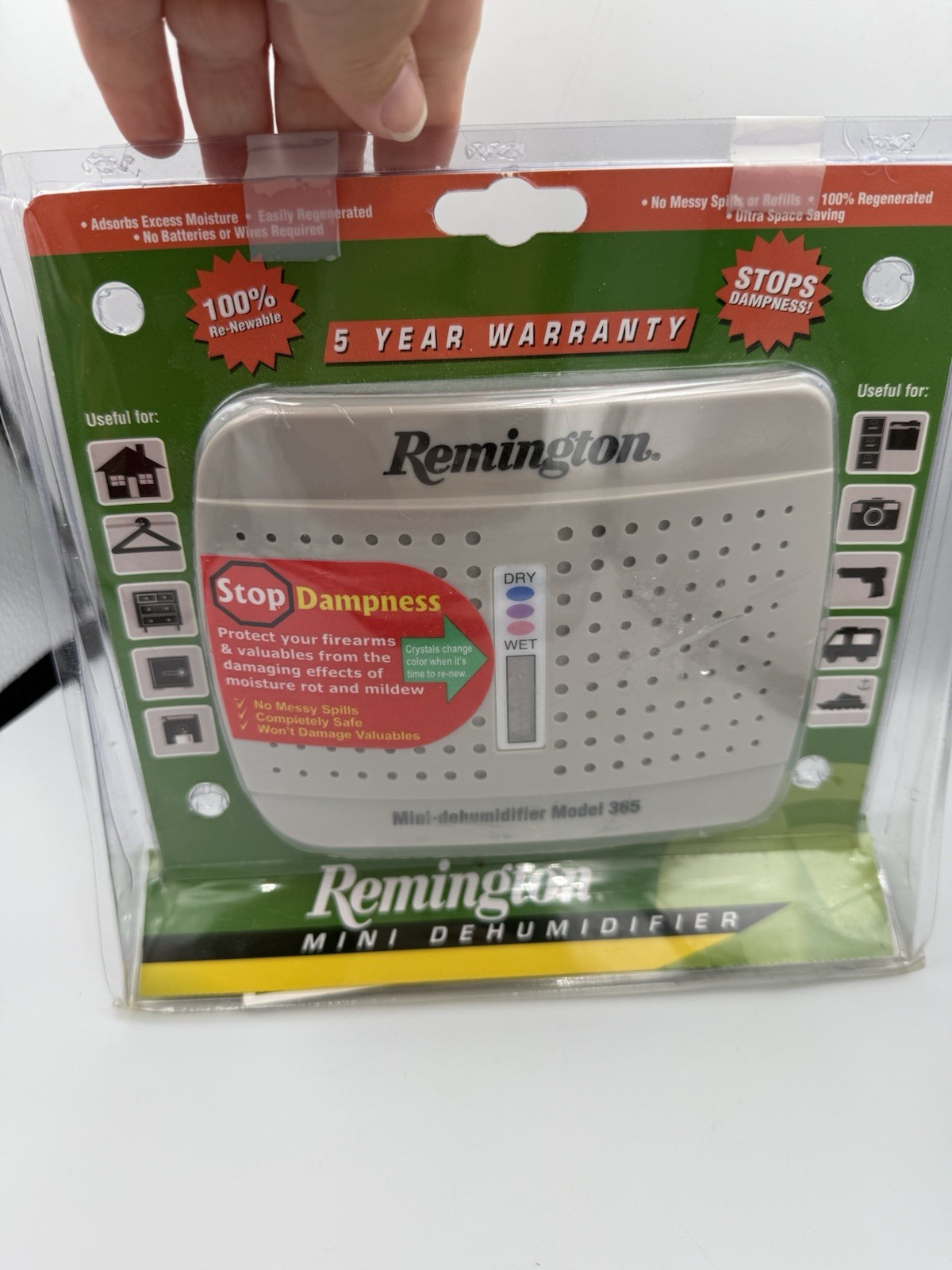 Remington Model Mini-Dehumidifier Absorbs Excess Moisture No Batteries Required gallery