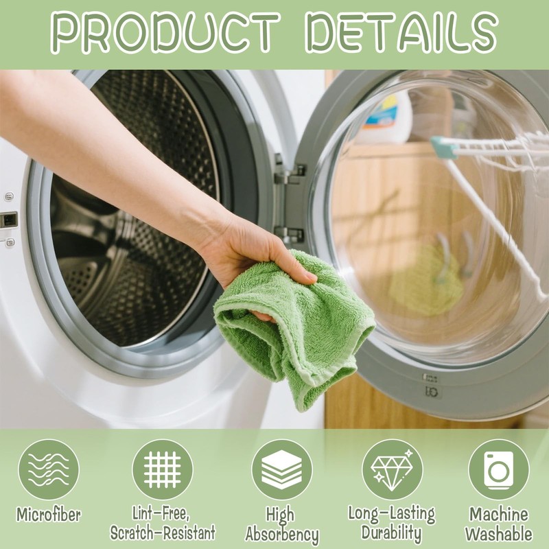 EYUNSTAR 4 Pack Extra Large Microfiber Cleaning Cloths 20"x30", Lint-Free Reu... gallery