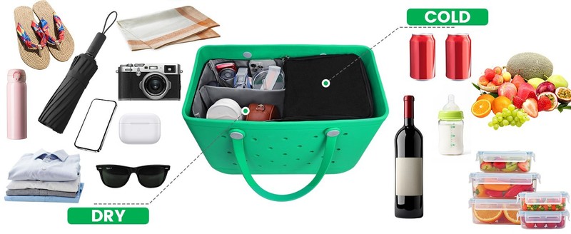 Cooler Organizer Compatible with Bogg Bag X Large Portable Leak-Proof Eva Beach gallery