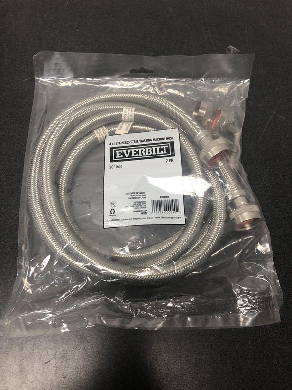 Everbilt 4 ft. Polymer Coated SS Washing Machine Connector (2-Pack) gallery