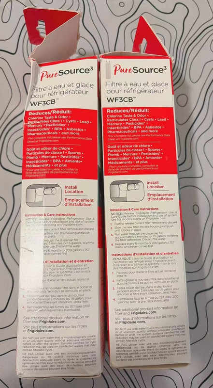 New 2 PACK Frigdaire WF3CB PureSource 3 Refrigerator Water Filter #0126C gallery