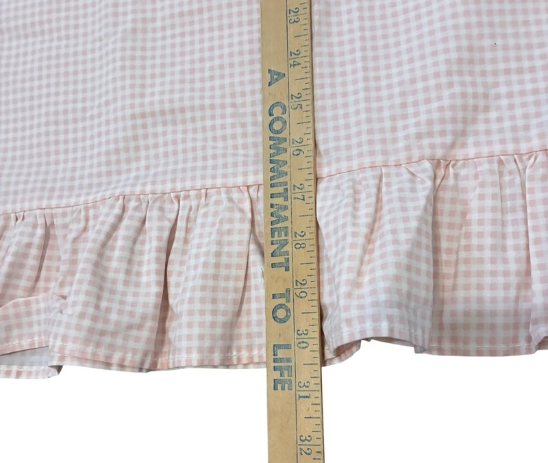 JCP Pillowcase Pair Ruffled Pink Gingham Smooth Touch Percale Standard 21x30 In gallery