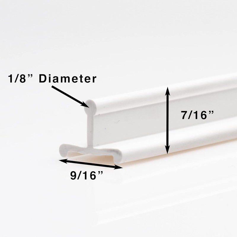 Sliding Screen Door Replacement Track 72" White | T-Profile - Made in America gallery