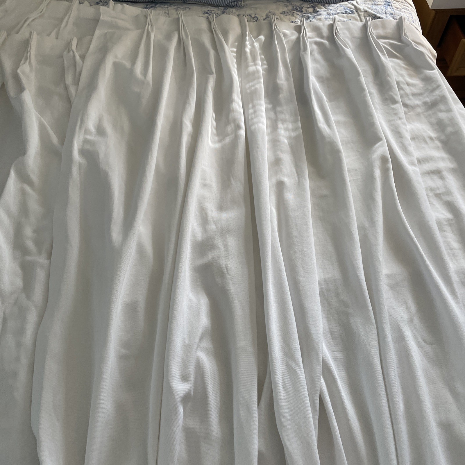 Custom White Pinch Pleat Linen Blend 3 Panels 35x83”, 1 Panel 44”x83 ( 4 Qty) gallery