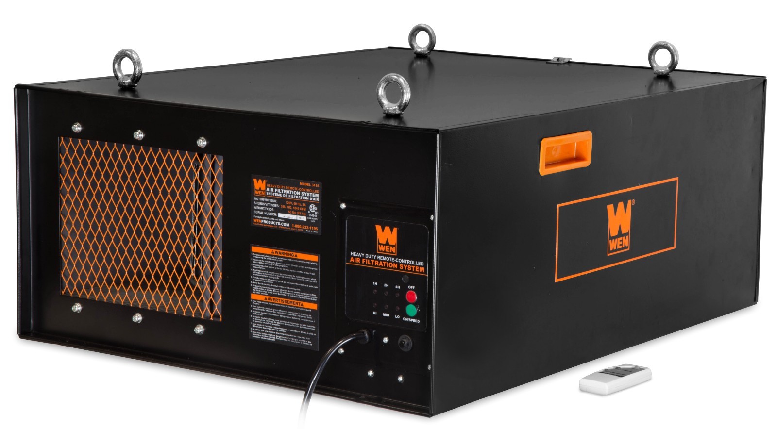 WEN 3417 3-Speed Remote-Controlled Industrial-Strength Air Filtration System gallery