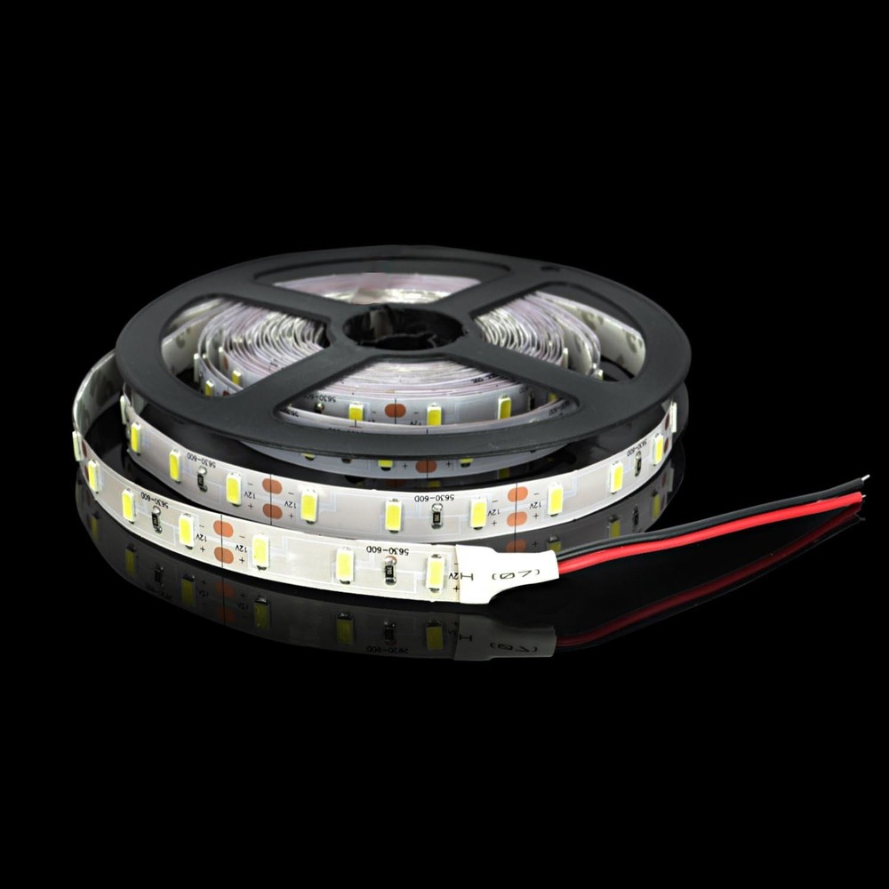 16FT Super Bright 6000K Daylight White 5630 SMD 300 LED Strip Cuttable Light 12V