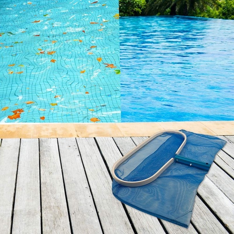 Pool Skimmer Net Heavy Duty Leaf Rake Cleaning Tool Fine Mesh Net Bag Catcher gallery