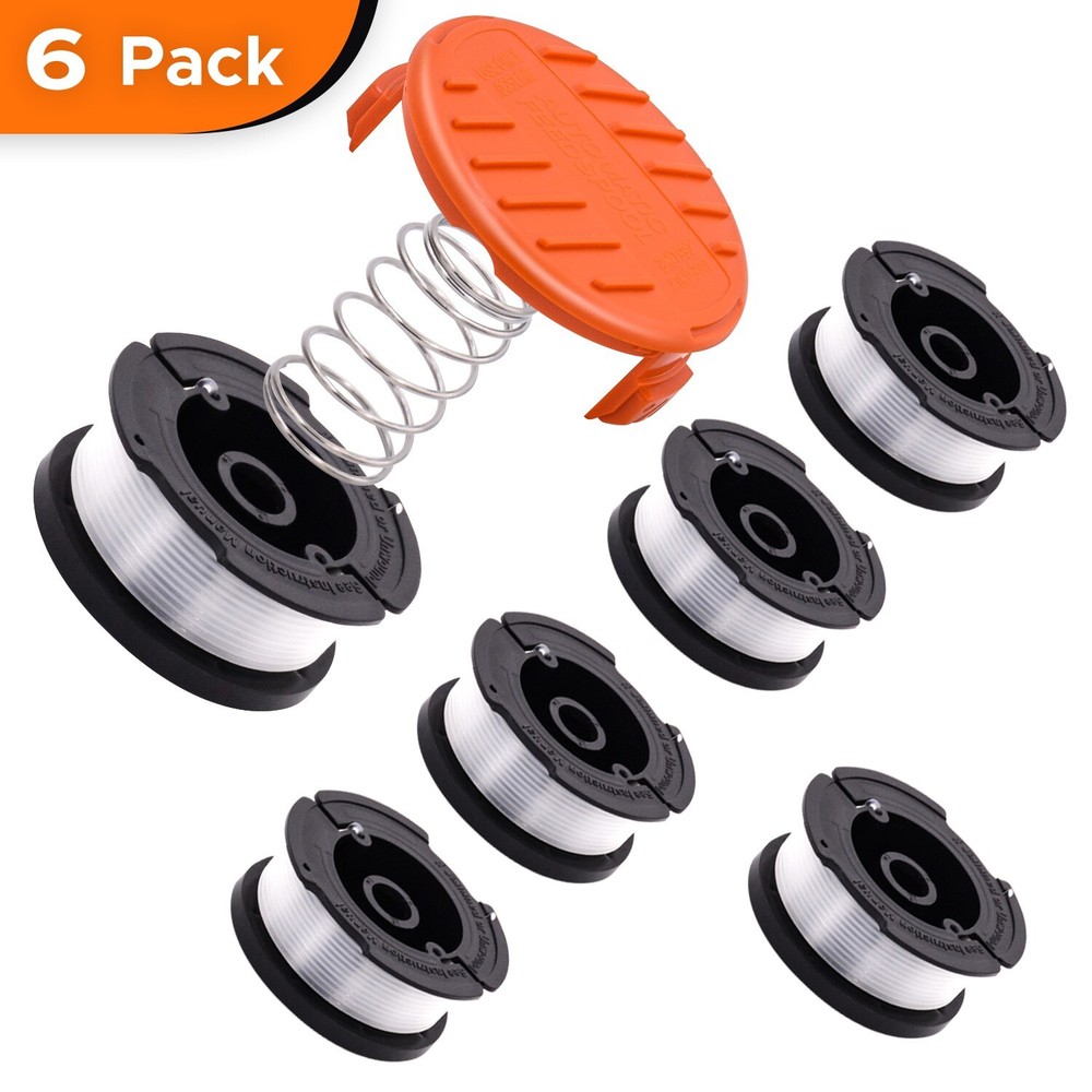 BLACK+DECKER AF100 Replacement String Trimmer Line Spool Weed Eater Edger-6PK