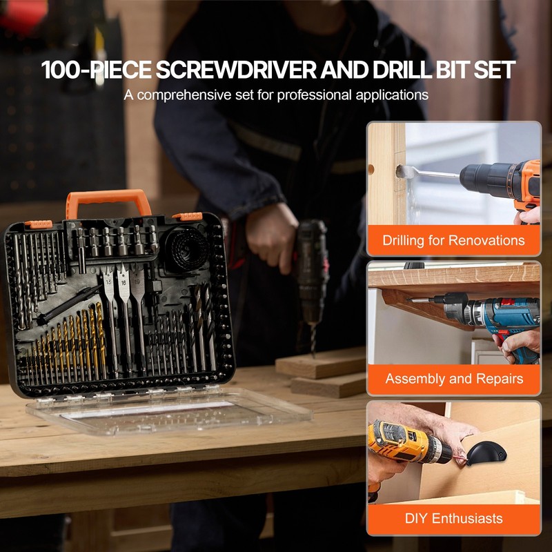 Drill Bit Set 100PCS Screwdriver Bit Set with Carrying Case Multi-purpose gallery
