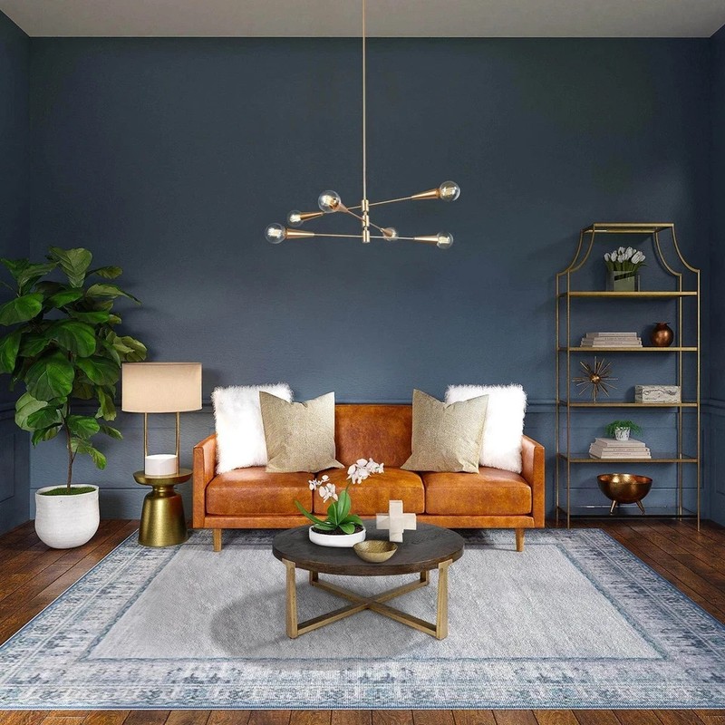 Uolfin Transitional Dining Room Chandelier 31 in. Modern Sputnik 6-Light Brass gallery