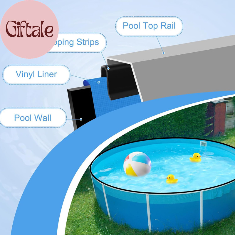 Coping Strips for Overlap above Ground Pool Liners, Swimming Pool Plastic Liner gallery