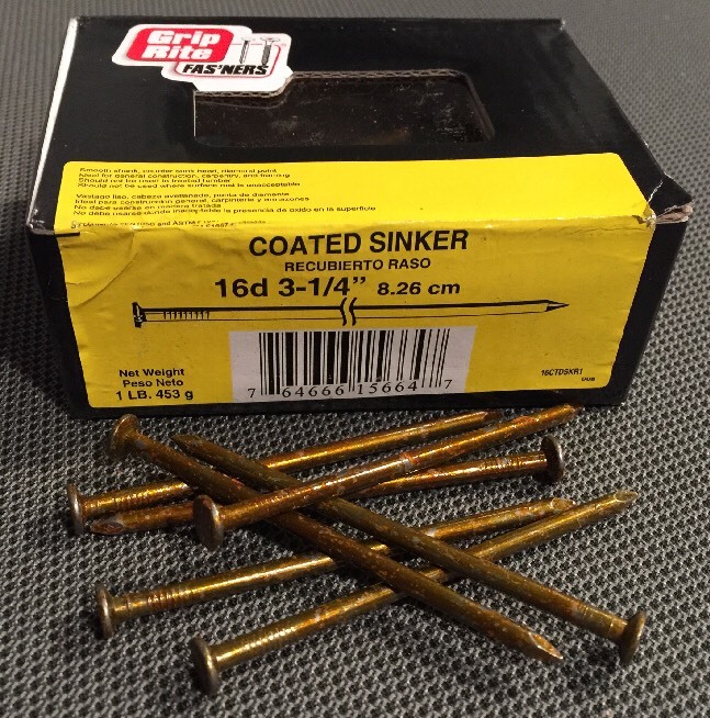 5 LBS 3-1/4" 16D COATED SINKER Grip Rite 16CTDSKR1 gallery