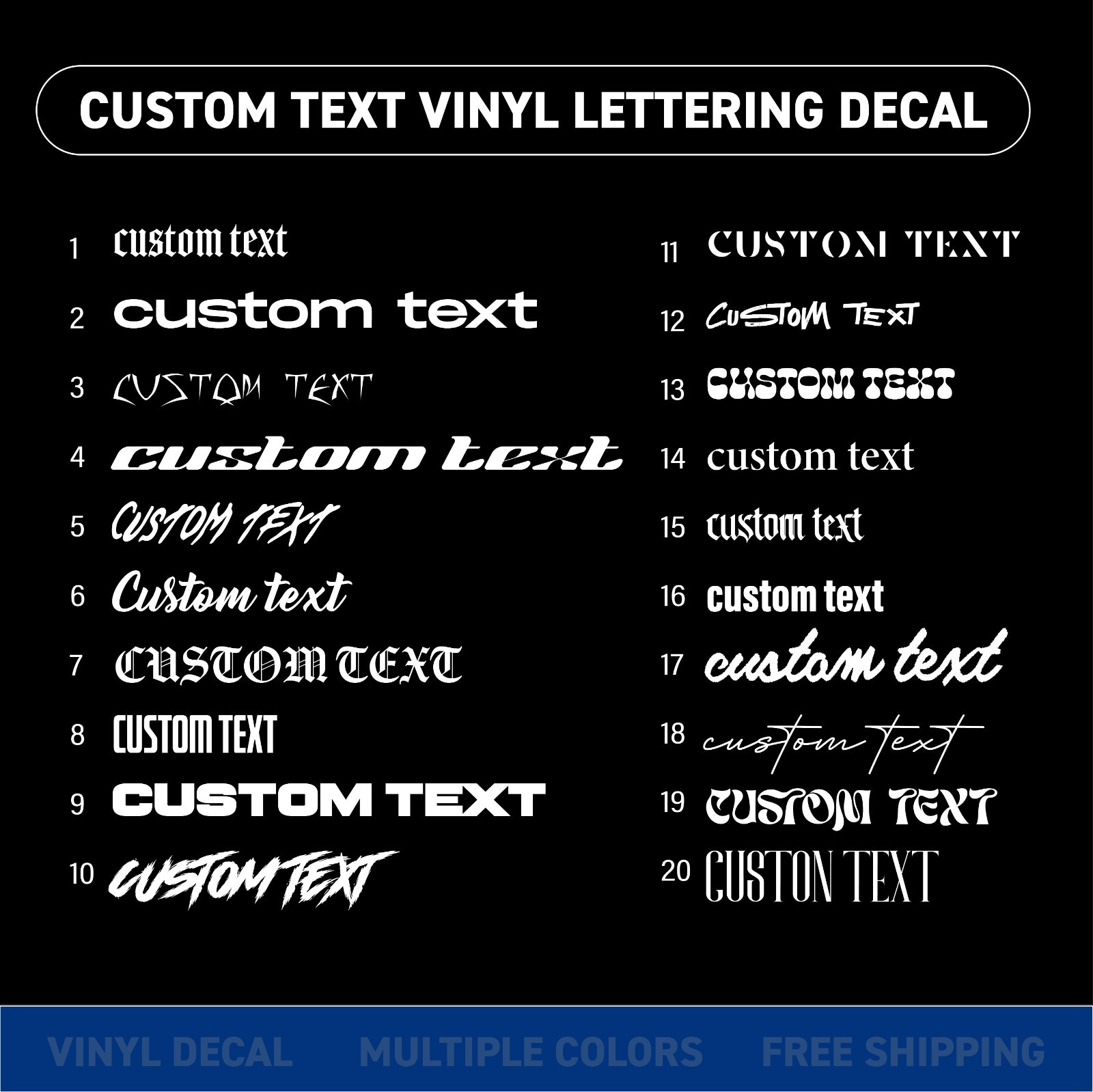 Custom Vinyl Lettering Decal – Personalized Sticker | Any Text or Name gallery