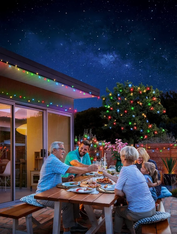 300 LED String Lights Outdoor, 100FT Multicolor Christmas Lights for outside wit gallery