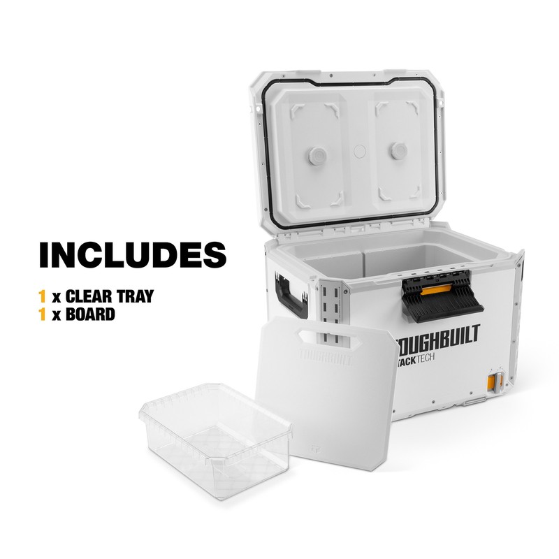 ToughBuilt StackTech XL Cooler, Stackable 38 Quart Hard Shell Ice Chest, White gallery
