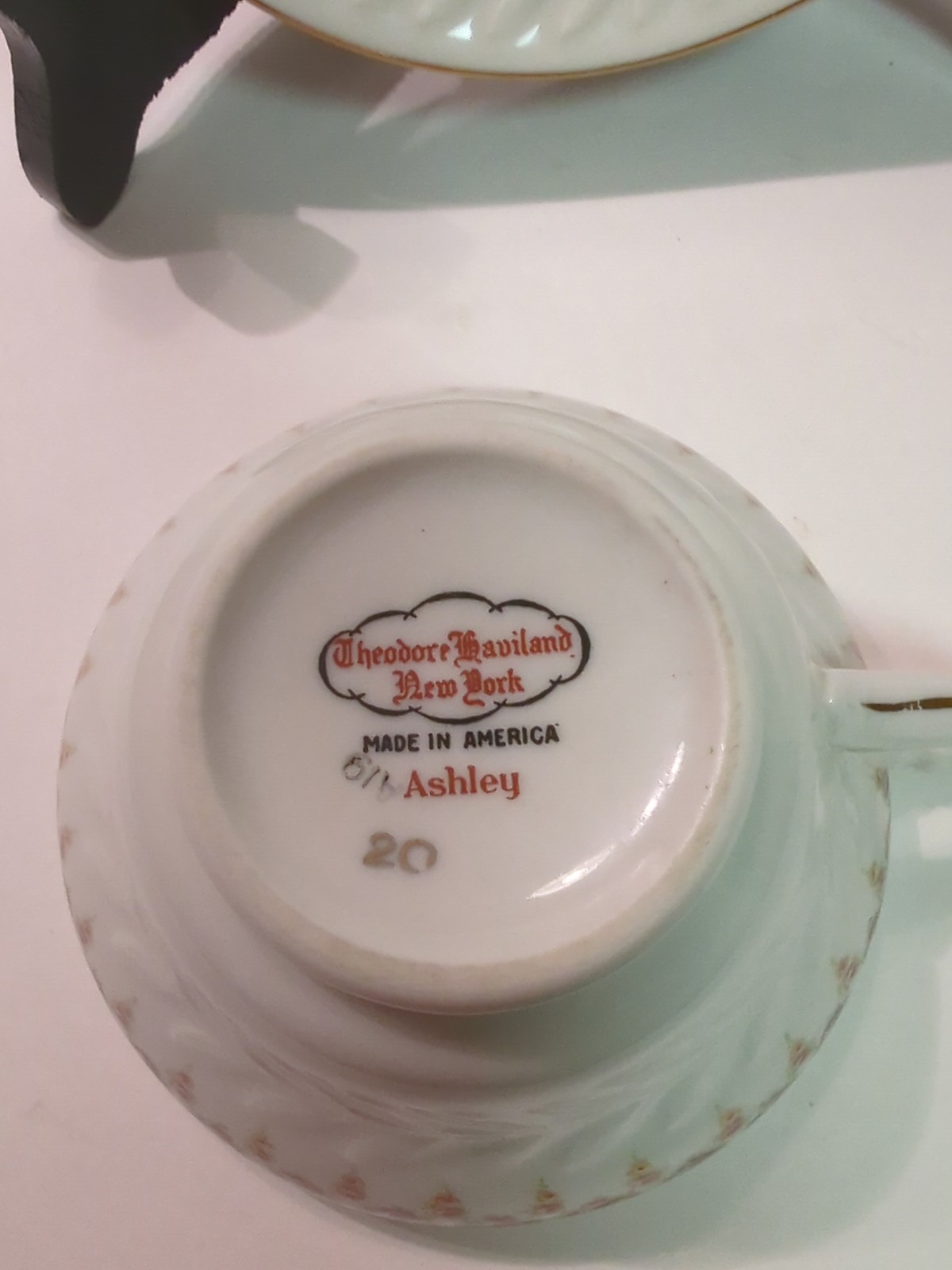THEODORE HAVILAND NEW YORK "Ashley" Pattern Cup & Saucer Set EUC -5 Sets Avail. gallery