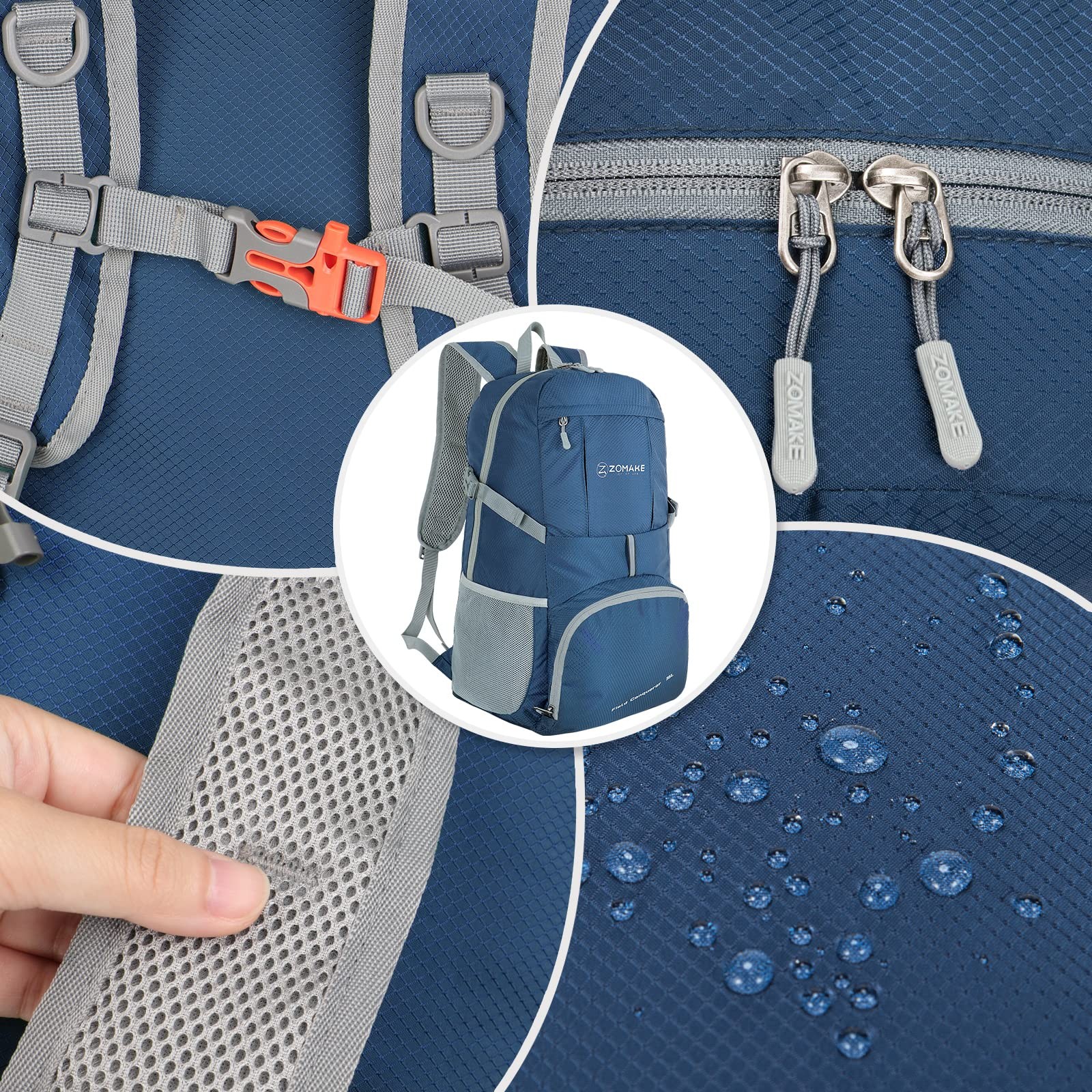 Lightweight Packable 35L Backpack, Water Resistant Foldable Hiking Day Pack 4