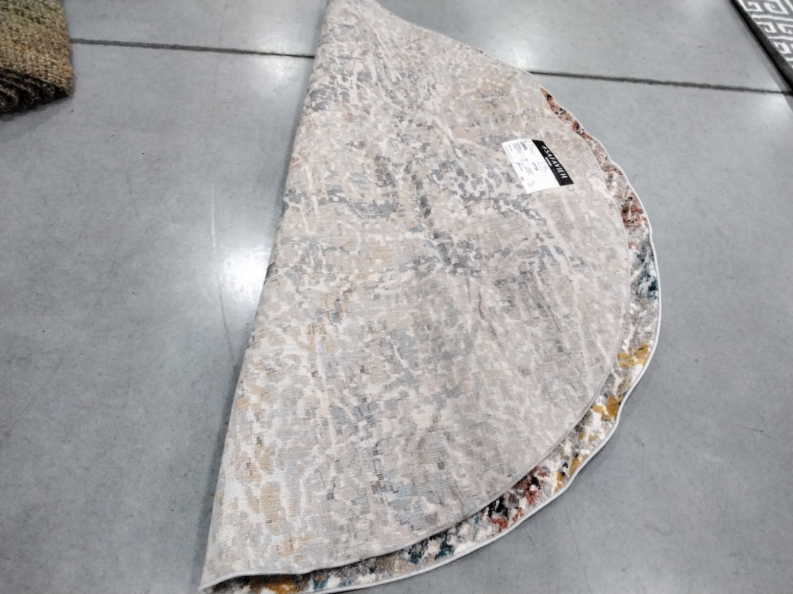 GREY / ORANGE 6'-7" x 6'-7" Back Stain Rug, Reduced Price 1172763862 MAD494F-7R gallery