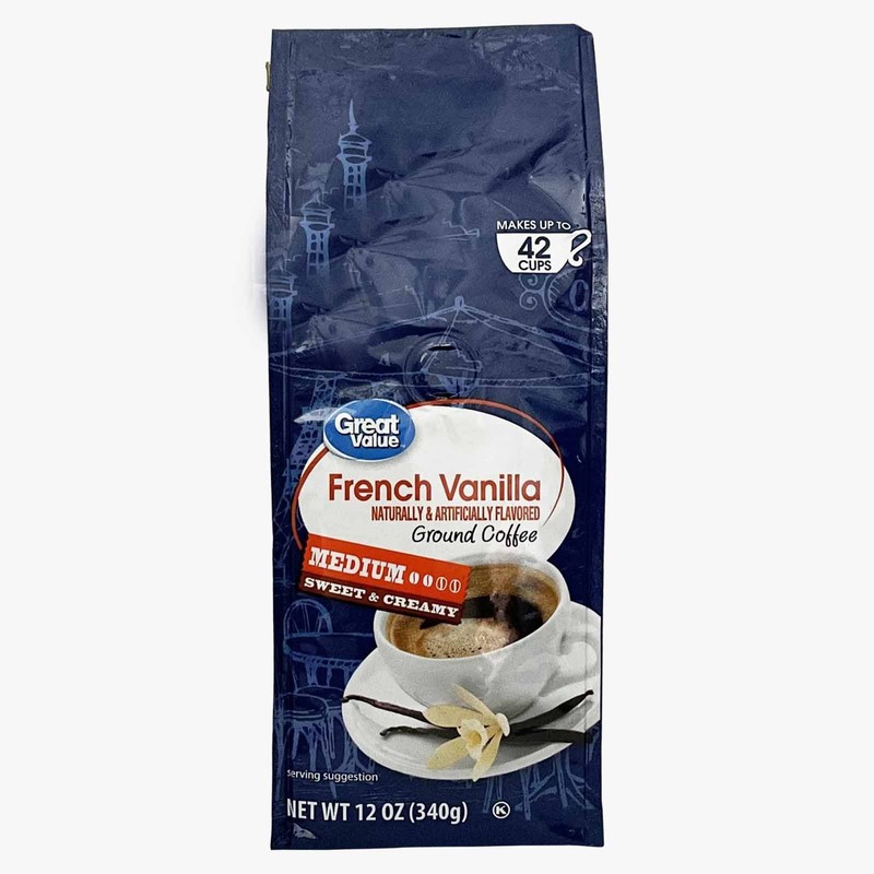 Great Value Medium Roast Ground Coffee, 12 oz Bag French Vanilla & 4 more gallery