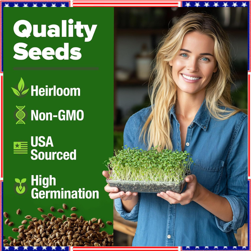 Broccoli Sprouting & Microgreens Seeds - 64,200 Non-GMO Heirloom gallery