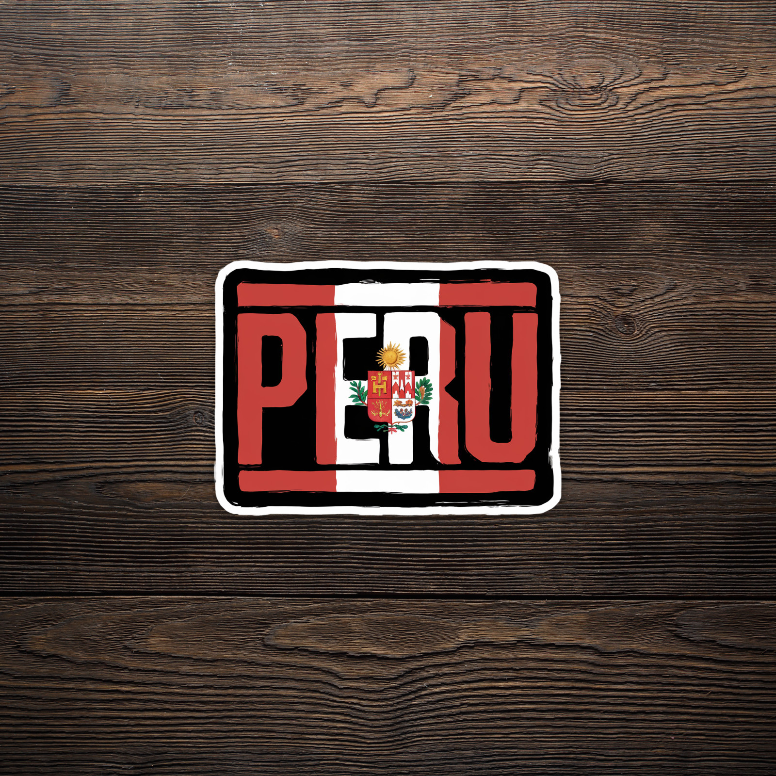 Peru Flag Sticker - Peruvian Coat of Arms Decal for Laptop, Phone, Car #802 gallery