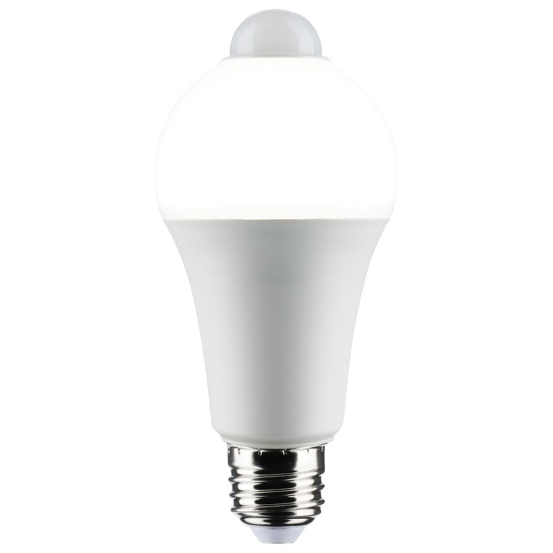 Motion Sensor Activated Light Bulb LED 120V 12W =75W A19 E26 3000K Soft White gallery