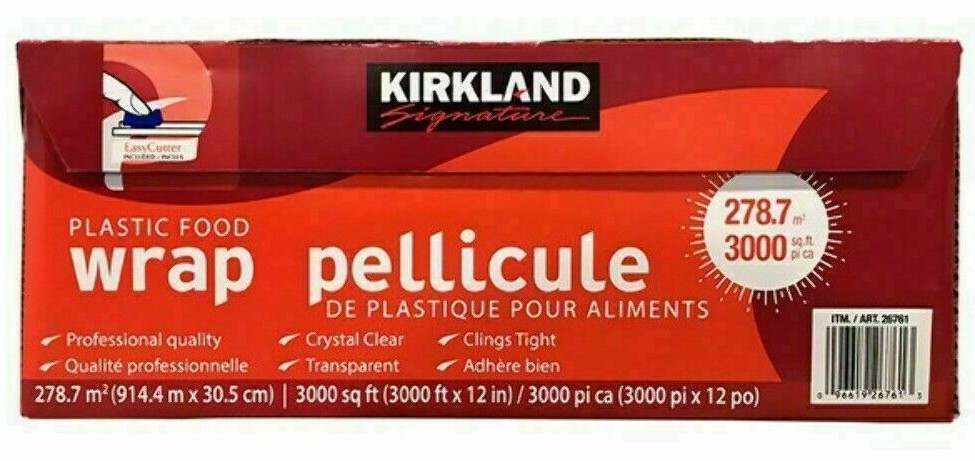 Kirkland Signature Stretch-Tite Premium Plastic Food Wrap 12" X 3000 ft, Red Box gallery