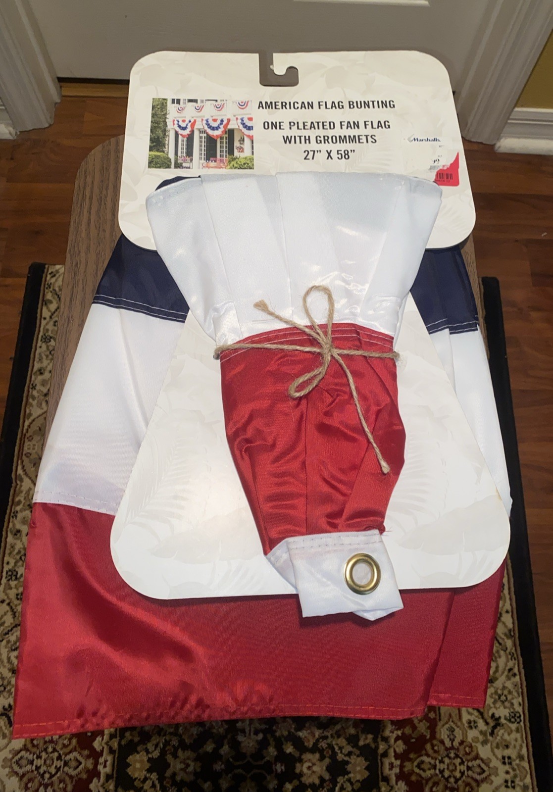 NEW TOMMY BAHAMA AMERICAN FLAG BUNTING DECOR, 58 x 27" , VERY NICE, SEE PICS. gallery