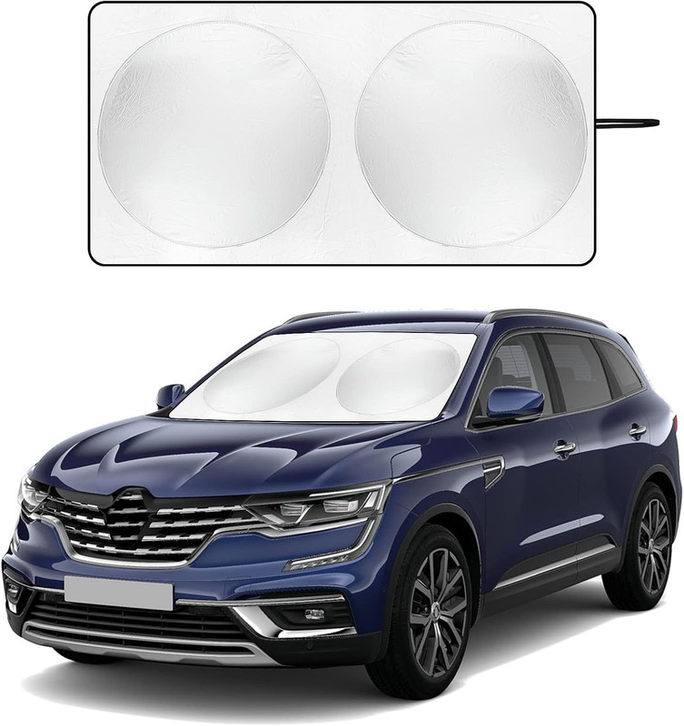 Windshield Sun Shade with Storage Pouch for Suvs, Durable 190T Polyester Sun Shi gallery