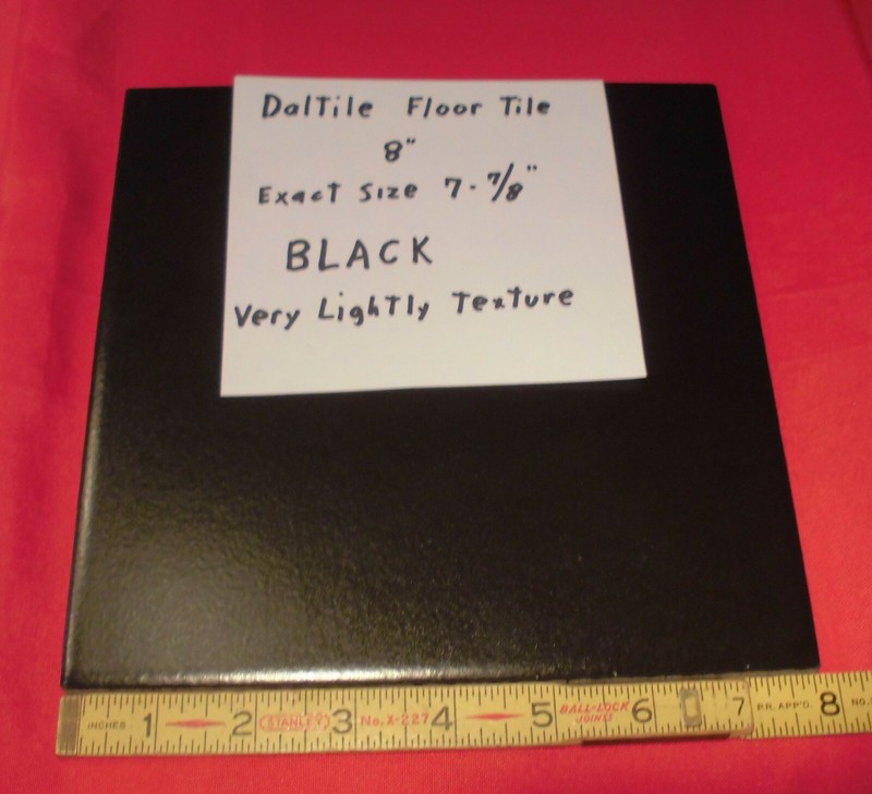 1 pc. *Vintage Solid Black* 8" X 8" by Daltile Ceramic/Porcelain Floor Tile NEW gallery