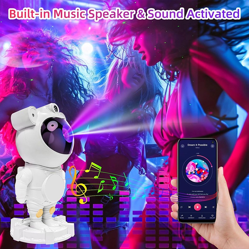 Astronaut Galaxy Star Projector Ceiling LED Night Light with Timer and Remote US gallery