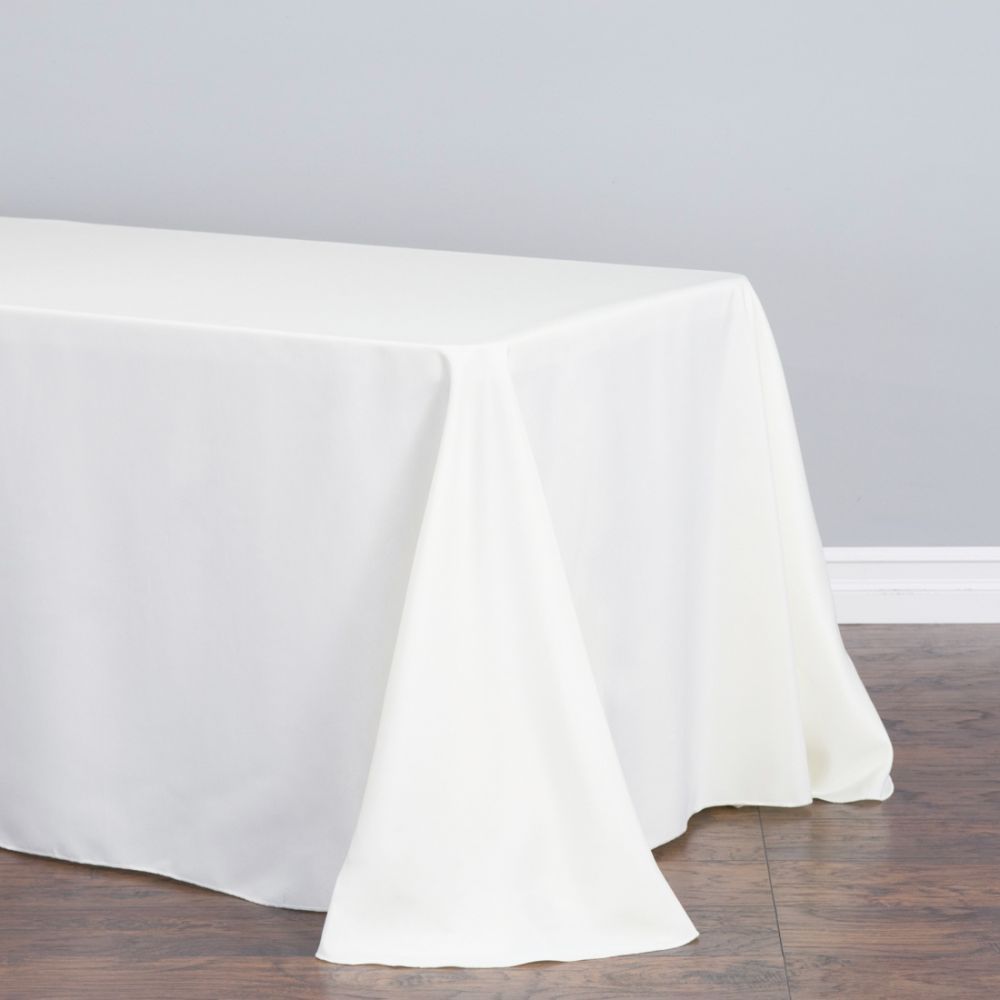 1/10 Pcs 90 x 132 in. Polyester Rectangular Linen Tablecloth Wedding Event Party gallery