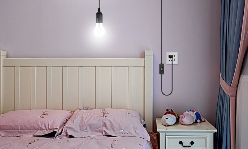 E26/E27 Extension Hanging Lantern Pendant Lamp Cord Light Bulbs Socket w/ Switch gallery