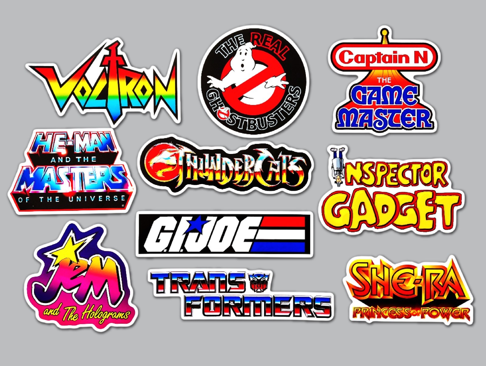 Classic Cartoons Vinyl Sticker Pack (Qty 10) SET 1 retro animation tv nostalgia gallery