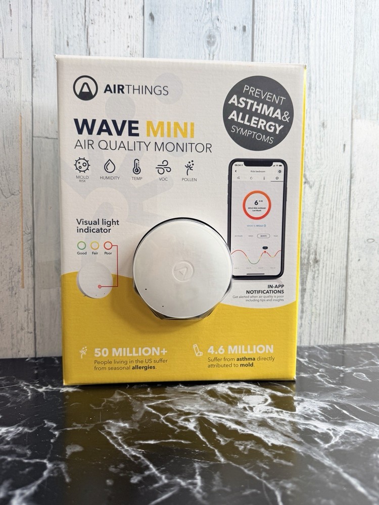AirThings 2920 Wave Mini Smart Indoor Air Quality Monitor