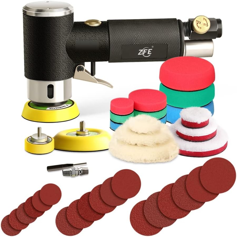 1/2/3 Inch Random Orbital Air Sander, Mini Pneumatic Sander for Auto Body Work gallery