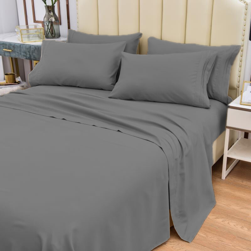 6 Pc Bamboo Sheets Set Deep Pockets Cool Bamboo Sheets Queen King Twin Full Size gallery