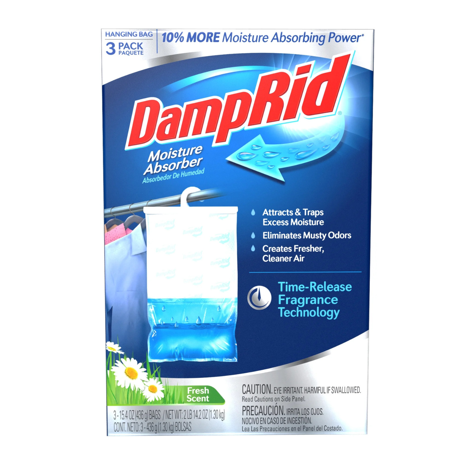 4 Pack DampRid 3 Pack Hanging Moisture Absorber Fresh Scent Closet Odor Control gallery