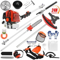 5-in-1 Multi-Functional Trimming Tools Gas Hedge Trimmer 52CC Weed Eater Cutter