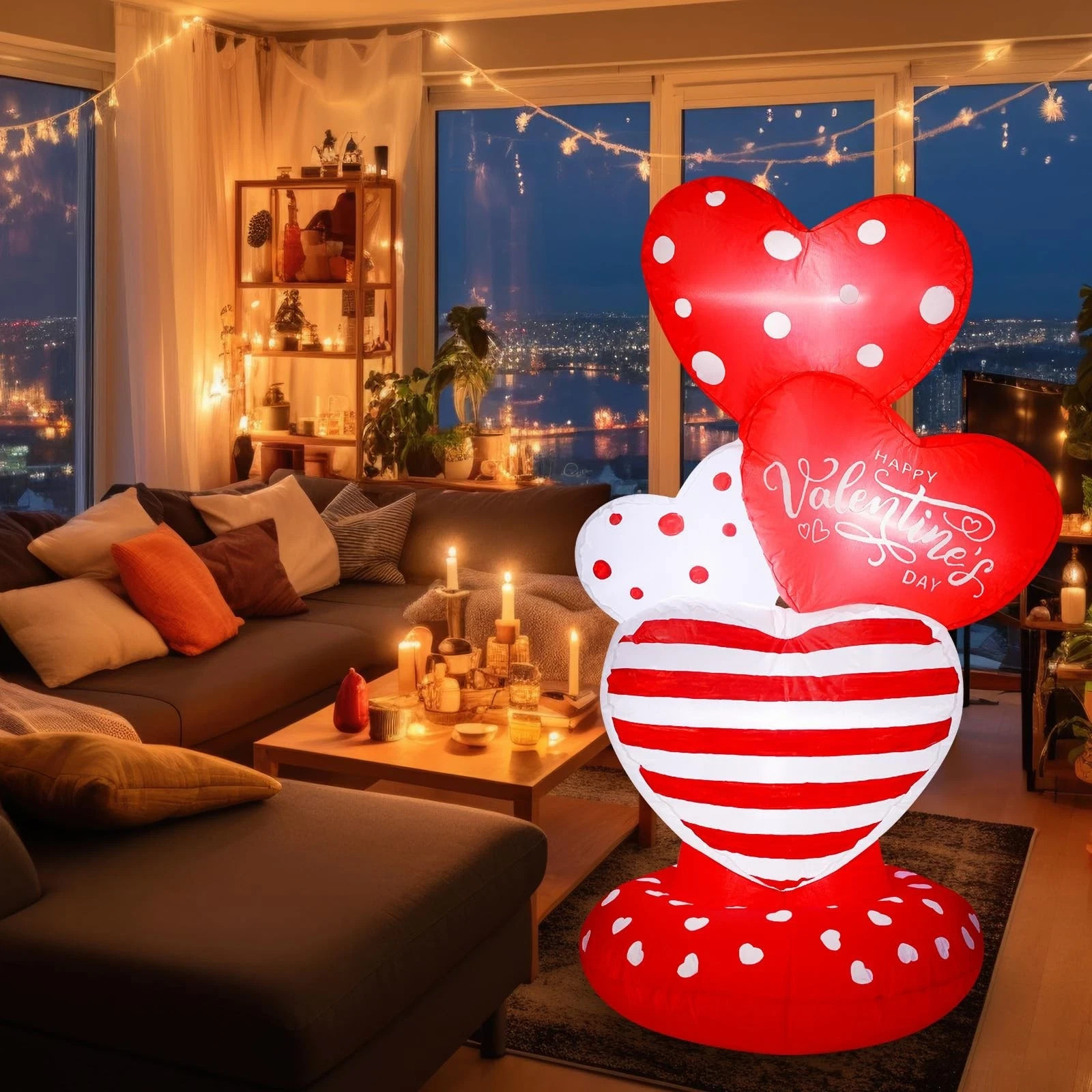4.3 ft Valentines Day Inflatable with Love Heart as pictures shown gallery