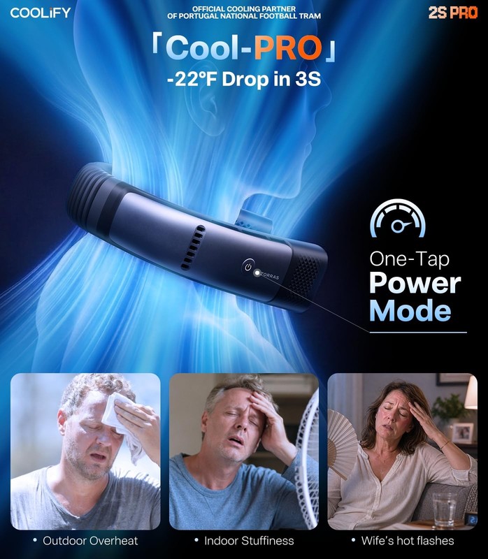 TORRAS Coolify 2026 Neck Air Conditioner 2S PRO, Small, Shadow Night Black gallery