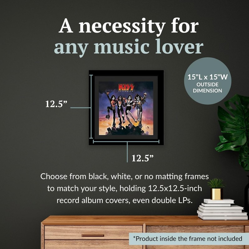 Creative Picture Frames - 12.5 x12.5 LP Vinyl Record Frame Display, Music Album gallery